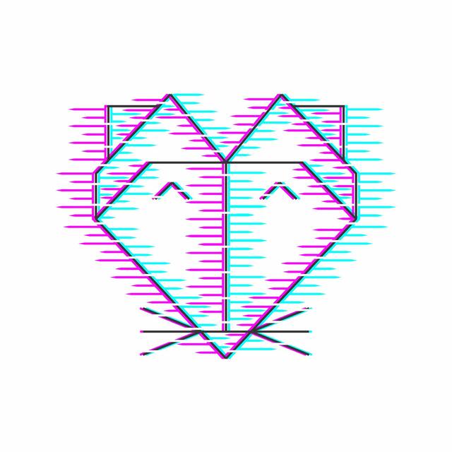 Composición glitch con marcas de registro CMYK