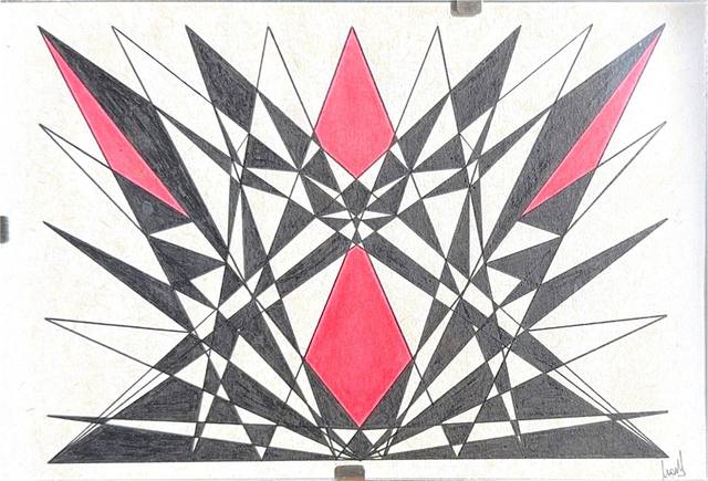 Obra en técnica mixta sobre lienzo con spray y acrílico